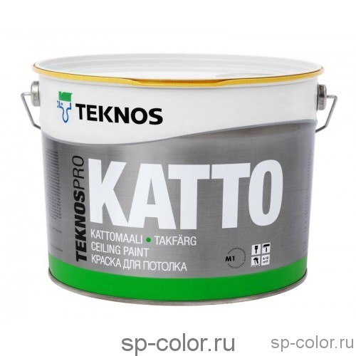 Teknos Pro Katto Краска водоразбавляемая, специальная матовая, акрилатная, дисперсионная для потолка.