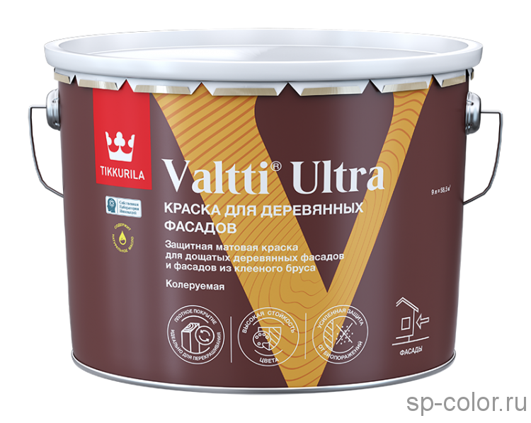 Tikkurila Valtti Ultra матовая краска для деревянных фасадов, база С (0,9л)