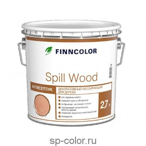 Finncolor Sprill Wood пленкообразующий полуглянцевый антисептик для наружных деревянных поверхностей