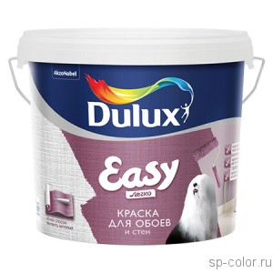 Dulux Easy краска для флизелиновых обоев и стен 