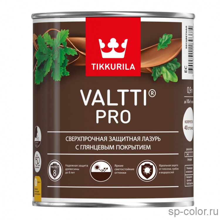 Tikkurila Valtti Pro глянцевая защитная лазурь для дерева