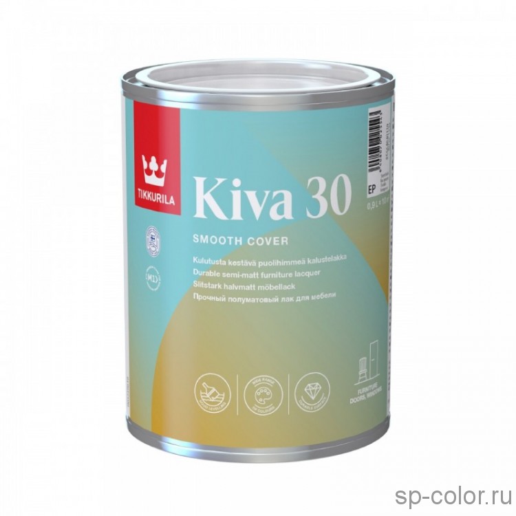 Tikkurila Kiva 30 полуматовый лак для мебели и дерева
