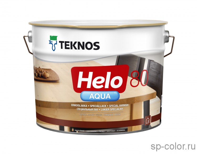 Teknos Helo Aqua 80 полиуретановый глянцевый лак