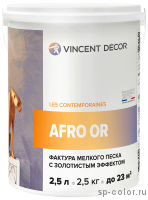 Vincent Decor Afro Or фактура мелкого песка с золотистым эффектом