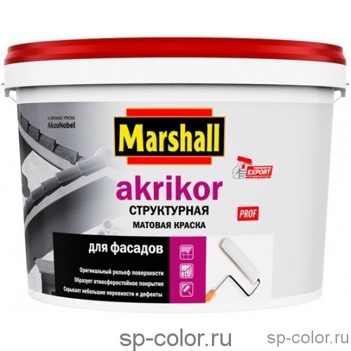 Marshall Akrikor профессиональная структурная латексная краска для фасадных поверхностей