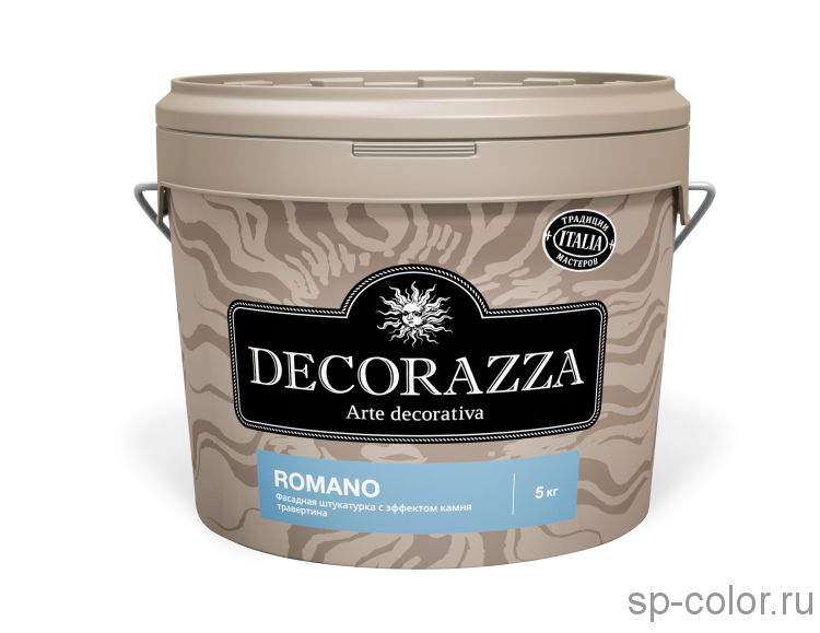 Decorazza Romano эффект травертино для фасадов и влажных помещений
