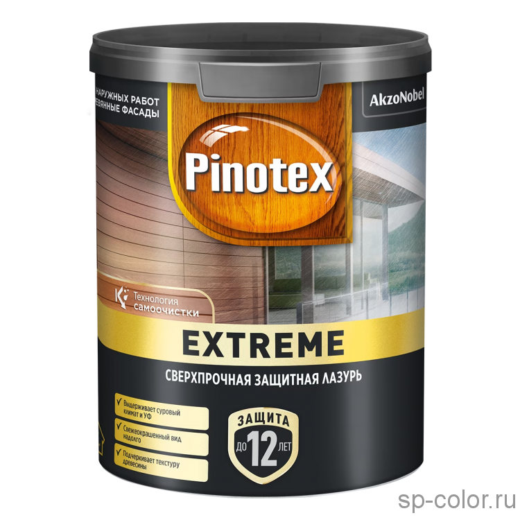 Pinotex Extreme защитная лазурь для деревянных фасадов белая