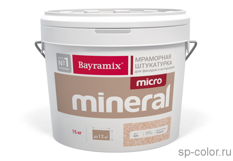 Bayramix Micro mineral мраморная штукатурка микрофракции 0.7 - 1.2 мм