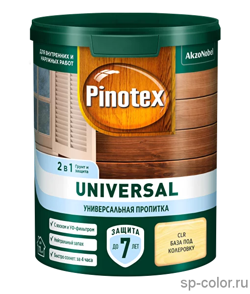 Pinotex Universal 2 в 1 защитная пропитка для дерева