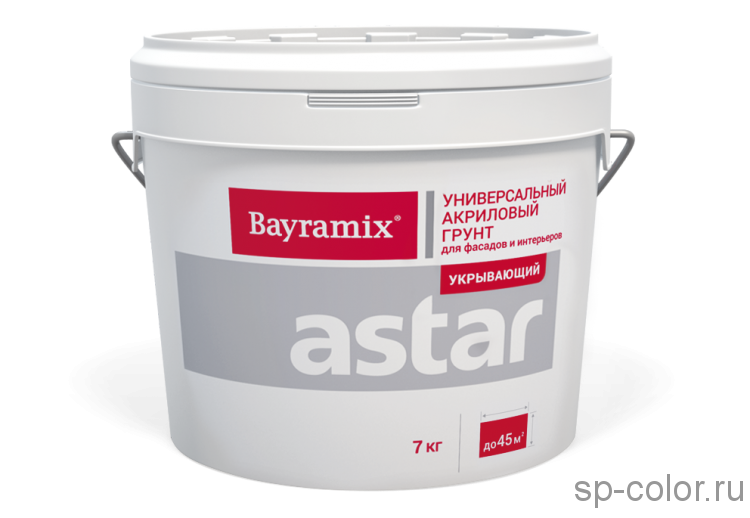 Bayramix Astar кварцевая укрывающая грунтовка под декоративные покрытия