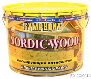 Symphony Nordic Wood лессирующий антисептик для дерева на основе масла
