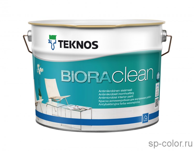 Teknos Biora Clean матовая антимикробная краска
