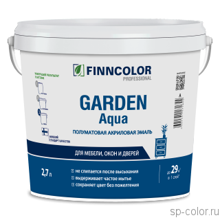 Finncolor Garden Aqua водорастворимая акриловая эмаль 