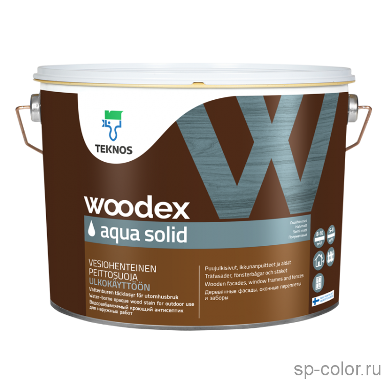 Teknos Woodex Aqua Solid кроющий водоразбавляемый антисептик