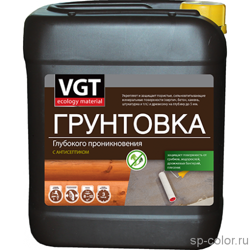 VGT Грунтовка ВД-АК-0301 глубокого проникновения с антисептиком