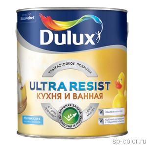Dulux Ultra Resist матовая краска для кухни и ванной комнаты